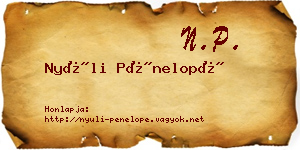 Nyúli Pénelopé névjegykártya